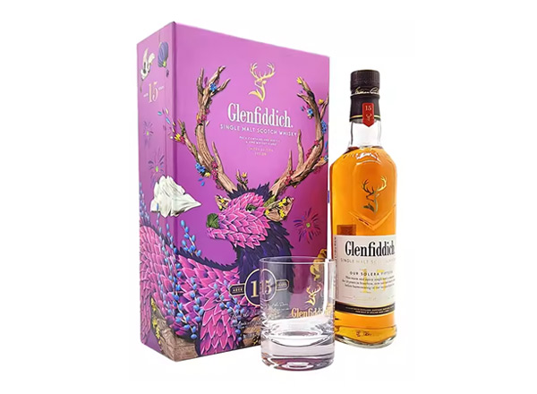 大足收购格兰菲迪15年威士忌福鹿礼盒装Glenfiddich苏格兰威士忌700ml上门回收