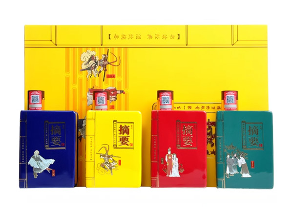 大足摘要酒回收摘要四大名著礼盒装53度200ml*4瓶贵州金沙回沙酒