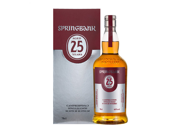 大足云顶25年回收云顶威士忌SpringBank 46度坎贝尔镇苏格兰单一麦芽700m进口洋酒威士忌